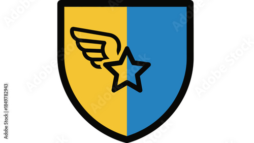 A blue ribbon with a checkmark icon symbolizing approval and validation on a white background from a straightforward viewpoint.