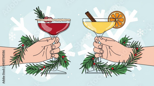 Holiday Cocktails Christmas Drinks Festive Seasonal Beverages Winter Parties