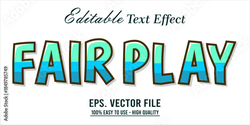 Fairplay Text Effect Style. Editable Text Effect Style sport college.