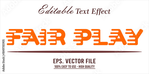 Fairplay Text Effect Style. Editable Text Effect Style sport college.