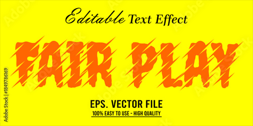 Fairplay Text Effect Style. Editable Text Effect Style sport college.