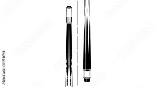 Black and Silver Fountain Pen and Pencil.