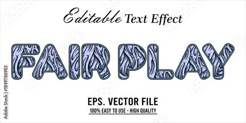 Fairplay Text Effect Style. Editable Text Effect Style sport college.