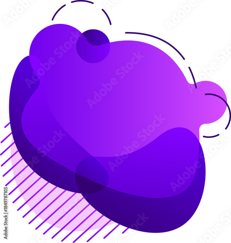 Abstract liquid shape creating a modern backdrop