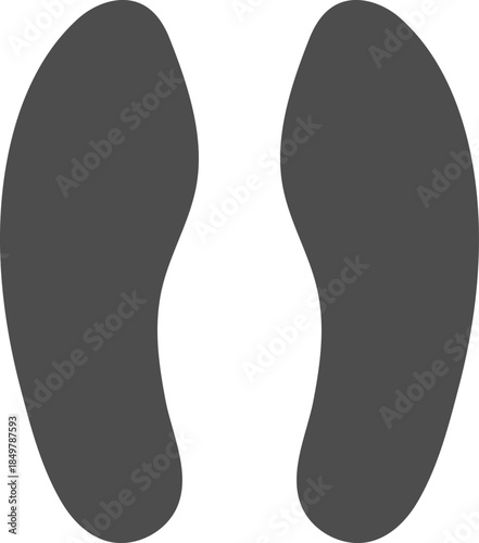 Human footprint icon symbolizing walking and direction