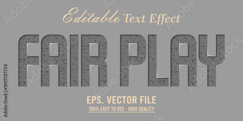 Fairplay Text Effect Style. Editable Text Effect Style sport college.