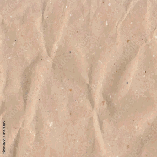 Brown crumpled recycled paper forming a textured background