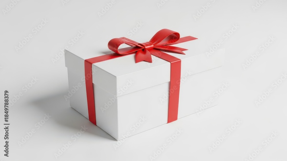 Obraz premium 3D Blank white rectangle gift box