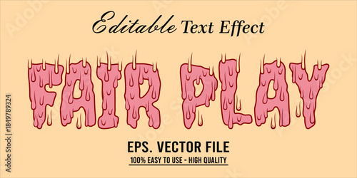 Fairplay Text Effect Style. Editable Text Effect Style sport college.