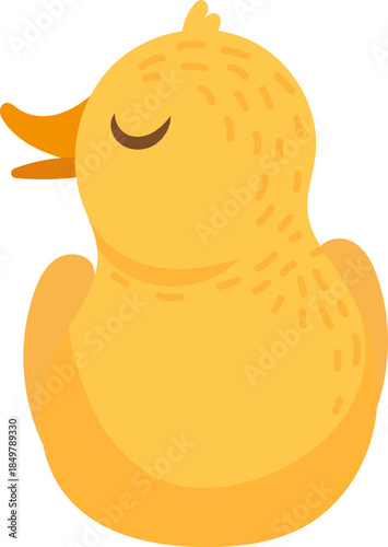 Yellow rubber duck floating peaceful relaxing bath