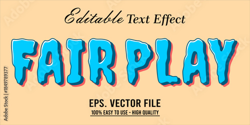 Fairplay Text Effect Style. Editable Text Effect Style sport college.