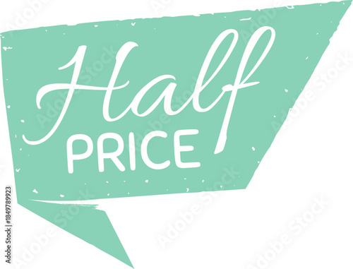Half price discount sale offer marketing advertising element