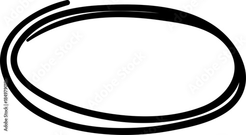 Hand drawn black oval framing important content