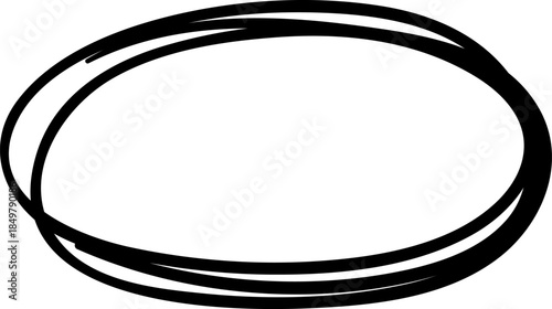 Hand drawn oval shape highlighting a specific area