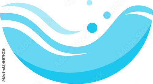 Water wave and bubbles flowing abstract graphic