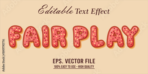 Fairplay Text Effect Style. Editable Text Effect Style sport college.