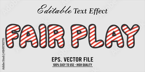 Fairplay Text Effect Style. Editable Text Effect Style sport college.