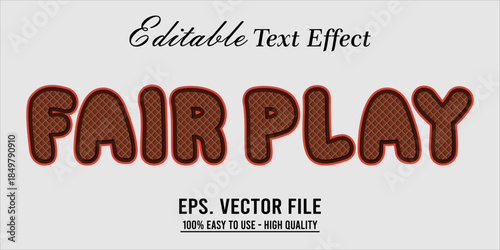 Fairplay Text Effect Style. Editable Text Effect Style sport college.