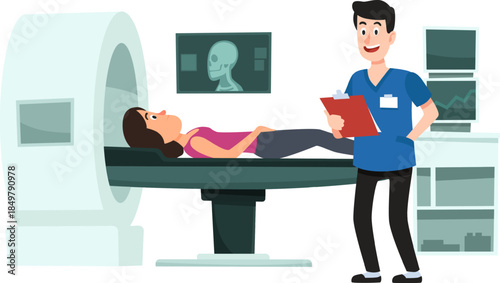 Patient receiving medical scan diagnosis from doctor