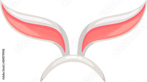 White bunny ears headband for Easter costume party