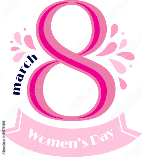 March 8 Women's Day celebration design concept