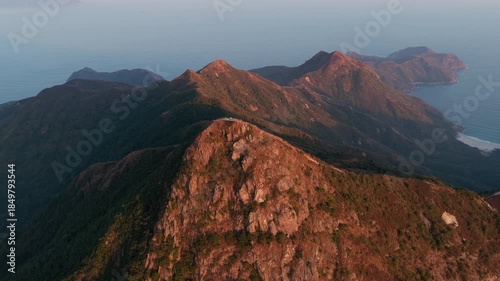 Sharp Peak Sai Kung Hong Kong Golden Hour Aerial