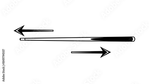 Black and White Illustration of Arrows.