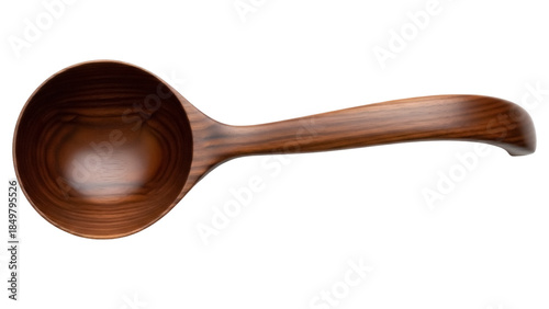 Wallpaper Mural Isolated Wooden Ladle for Serving Soup, Gravy or Sauce with Beautiful Wood Grain Pattern Torontodigital.ca