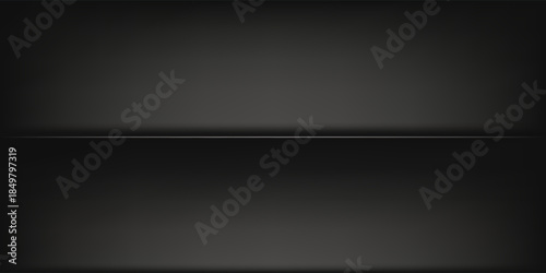 Dark studio room background. Black background with light effects. Empty dark room. Space for selling products on the website. Vector illustration.