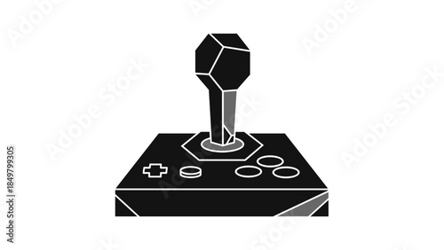 Black and White Joystick for Gaming.
