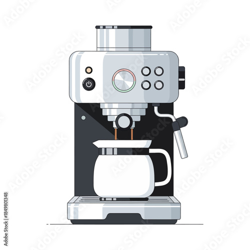 Modern espresso machine with sleek design and advanced brewing technology