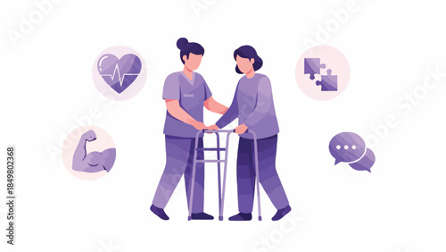 Caring for Seniors A Holistic Approach to Elderly Health and Well-being, Emphasizing Physical Support, Mental Engagement, and Compassionate Assistance