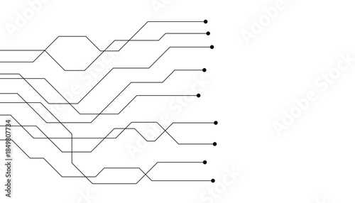 Abstract futuristic circuit board Illustration, Circuit board with various technology elements. Circuit board pattern for technology background. Vector illustration