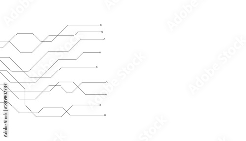 Abstract futuristic circuit board Illustration, Circuit board with various technology elements. Circuit board pattern for technology background. Vector illustration