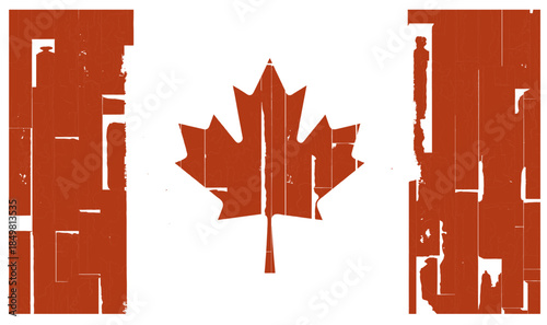  A bold, distressed red maple leaf graphic with a dark outline and splash texture. Ideal for Canadian-themed posters, decor, branding, or merchandise seeking a gritty