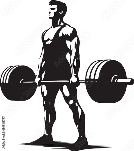 Deadlift Barbell Strength Training Athlete