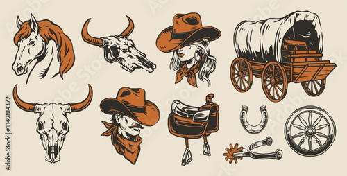 Western themed cowboy artwork