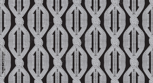 ケーブルニット　ハニカム編み　アランニット