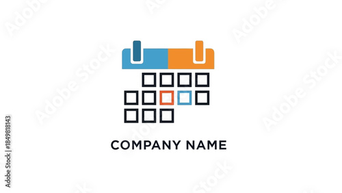 Calendar Icon with Company Name Placeholder.