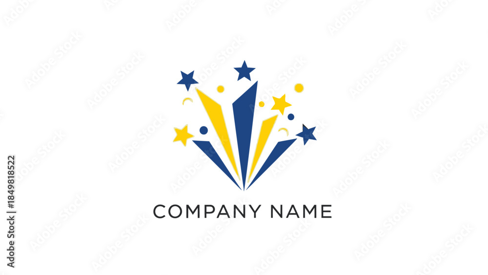 Obraz premium Company Logo Design with Stars and Shapes.