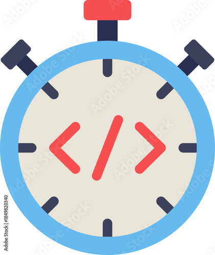 Programming Time Flat Icon