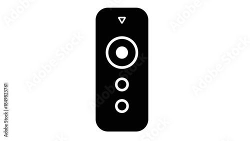 Black Remote Control Device with Buttons.