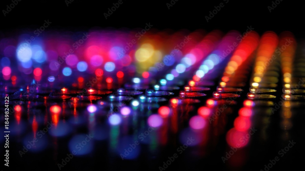 Fototapeta premium Abstract bokeh lights glowing in vibrant colors