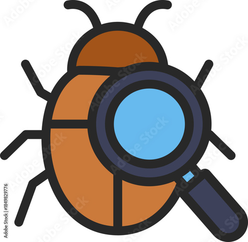 Debugging Filled Line Icon