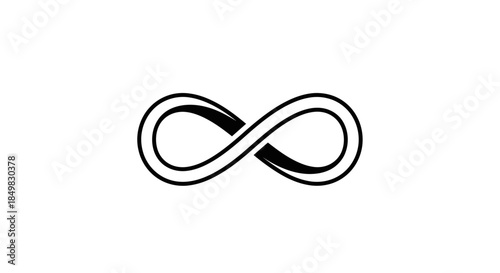 Elegant infinity symbol with sleek lines conveying endlessness and continuity concept