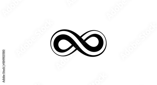 Endless Possibilities: A Striking Black and White Infinity Symbol Depiction