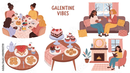 Women Celebrating Galentines Day Together.