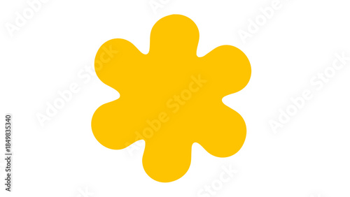 Abstract Yellow Blob Shape