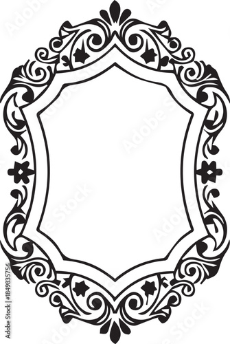 decorative frame with floral ornament