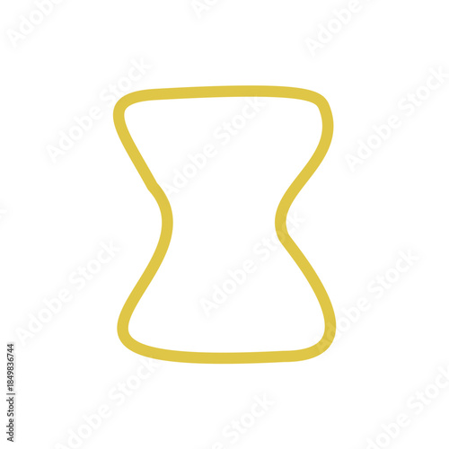 Abstract Golden Hourglass Symbol Against a Stark Black Background Minimalist Design
